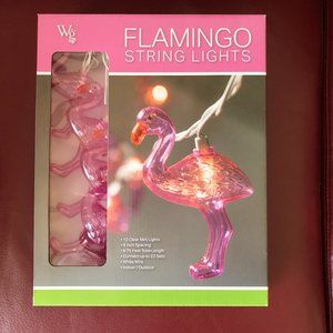 PINK FLAMINGO BIRDS Florida String Lights - NEW